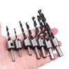 ZONADAH 7pcs in set HSS Countersink Drill Bits Set Woodworking