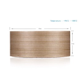 100% Quality Assurance; PTFE Coated Fiberglass Teflon Tape,high Temperature Tape;Drying Conveyor Belt; Welding Sealing Tape; -196℃ - +300℃ (Brown 1, 25mm x 12yards x 0.18mm)