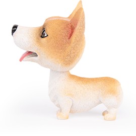 COGEEK Bobble Head - Perros para salpicadero de coche, cabeza agitada, perrito y cachorro, decoración de coche (Corgi Yellow)