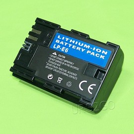 High Capacity 2000mAh Rechargeable Extended Slim LP-E6 Battery Compatible with Canon EOS 60D Digital SLR Camera