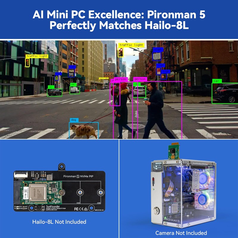 Pironman 5 NVMe M.2 SSD PCIe Mini PC Case for