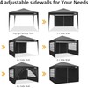 COBIZI 10x10 Pop Up Canopy Tent with 4 Removable Sidewalls,