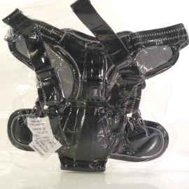 Pawtrender No Pull Dog Harness Adjustable Dog Vest  IN BLACK, LARGE SIZE