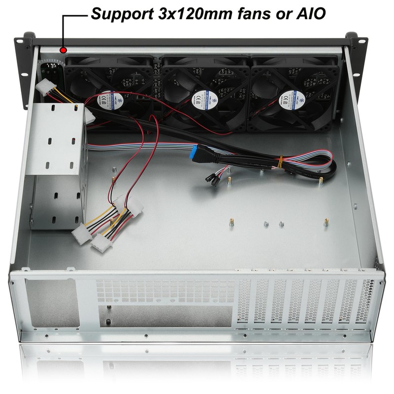 RackChoice 3U rackmount Server Chassis Support Liquid Cooling Compatibility up