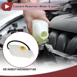 HEROFFIX 1 Set Engine Coolant Reservoir Water Expansion Tank for Chrysler 200 Sebring for Dodge Avenger Coolant Radiator Reservoir Bottle with Cap No.5058371AD