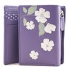 Mala Leather Sakura Flower Compact Tri-fold Purse - 3677 28