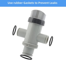 11872 Dual Split Hose Plunger Valve Hose Connector for Above Ground Pool, Pool Hose Adapter and Pool pump Pipe Dual Split conector, replacement for Intex 11872 Dual Split Hose Plunger Valve (1pack)