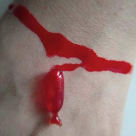 Chaojibao Cosplay Accessories, Fake Blood, Fresh Blood, Old Blood, Blood, Glue, Scars Blood, Realistic Texture, Skin-friendly, Safe for Clothes, Face and Body Pictures, Costume, Cosplay, Stage,