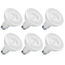 PAR30 LED Bulb 3000K Warm White Flood Light Long Neck Dimmable 12W E26 40 Degree Spotlight 75W Halogen Replacement for Indoor Outdoor Lighting Recessed Can 6-Pack