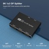 Displayport Switch, 1 x 3 DisplayPort Splitter 8K 30Hz 4K