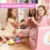 Jewelkeeper 13 Pieces Porcelain Tea Set for Little Girls with
