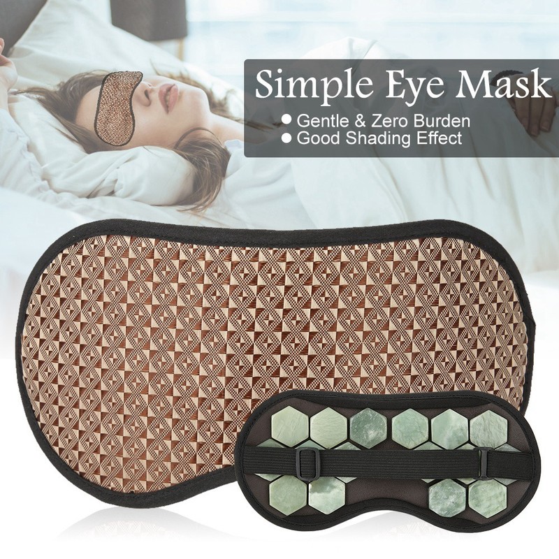 Natural Jade Stone Germanium Eye Mask Magnet Therapy Sleeping Eyeshade