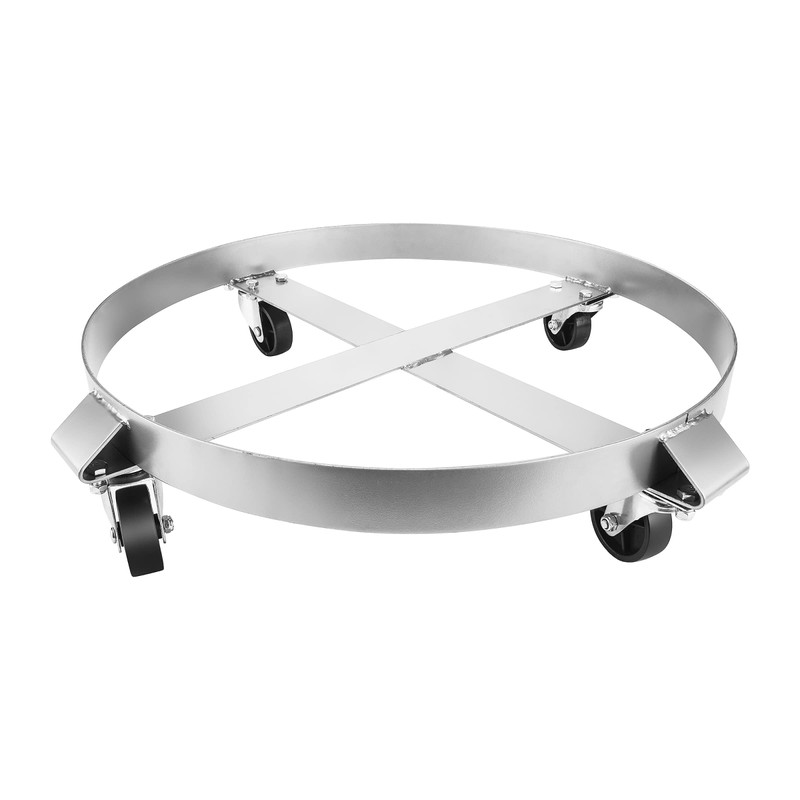 55-Gallon Drum Dolly - Heavy-Duty Steel Dolly with Cross Braces