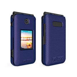 Cricket Debut Flip Case - Protective Snap On Cover with Rotating Belt Clip Holster Combo - AT&T Cingular Flip IV (U102AA) - Blue