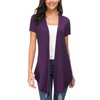 Urban CoCo Womens Solid Open Front Short Sleeve Cardigan (L,