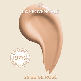 La Provençale - Le Foundation Easy Care - 97% Ingredients of Natural Origin - Medium Coverage - For All Skin Types - With Organic Olive Oil AOP Provence - Shade 25 Beige Rose, 30 ml