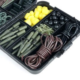 224 Pcs Fishing Tackle Kit, Including Jig Hooks, Floats, Spoons, Cast Sinker Weights, Fishing Knobs, Sinker Slides, Fishing Set with Tackle Box for Bass Trout Walleye Salmon Carp