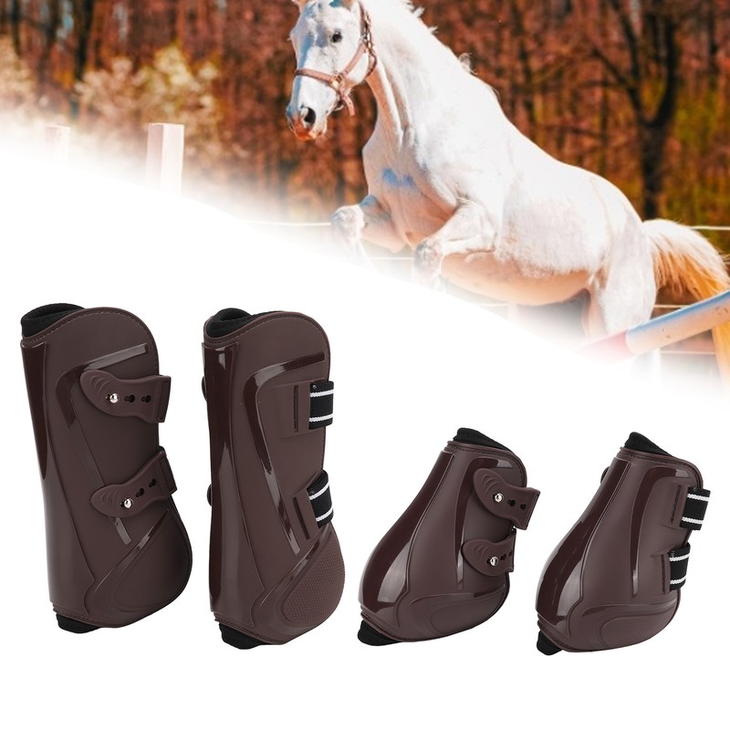 4pcs Horse Tendon Boots Adjustable Thicken Front Hind Horse Leg