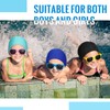 3 Pieces Elastic Swim Caps Comfortable Fabric Swimming Hat Lightweight