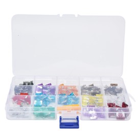 140Pcs Car Fuses Assortment Kit Blade Type Aluminum Sheet Automotive Replacement 530A M S