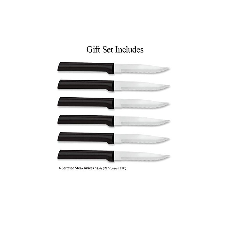 RADA Cutlery 6-Piece Serrated Steak Knife Gift Set (S6S), Stainless
