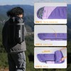 KANYAK Water-Resistant Portable Purple Sleeping Bag for Adults Teens and
