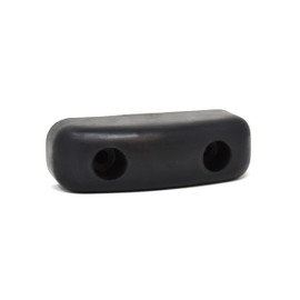 ZEROplus 125mm Heavy Duty Rubber Radiused Door Buffer with Two Fixing Holes, Z115.11