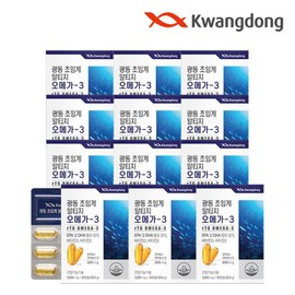 Gwangdong Saenghwal Geongang (현대Hmall)광동 초임계 알티지 오메가3 비타민E 30캡슐 12박스 / 비타민D 혈행 눈건조 (Hyundai Hmall) Guangdong Supercritical RTG Omega 3 Vitamin E 30 Capsules 12 Boxes / Vitamin D Blood Circulation Dry Eyes