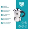GRÄWE espresso maker made of stainless steel (0% aluminium), capacity