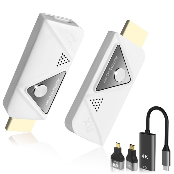 TOUYINGER Wireless HDMI Transmitter and Receiver,4K Decode 1080P Output, 2.4G/5G