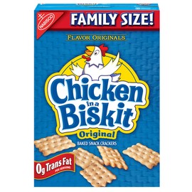 Chicken in a Biskit Original Baked Snack Crackers, Family Size, 12 oz SET of 10