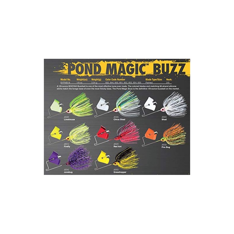 BOOYAH Pond Magic Small-Water Spinner, Citrus Shad, 1/8-Ounce