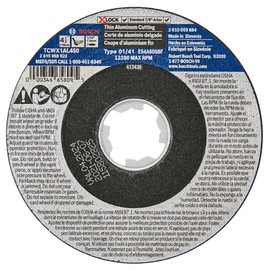 Bosch TCWX1AL450 4-1/2 in. x 1/16 in. X-Lock Arbor Type 1A (ISO 41) 46 Grit Metal Cutting Abrasive Wheel