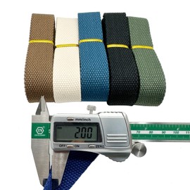 Dortrue Heavy Cotton Webbing 1 Inch 12 Yard 6 Colors Mixed Webbing Bag Handles, Bag Strap,Tote Bag Webbing，Cloth Belt,Making Outdoor Supplies
