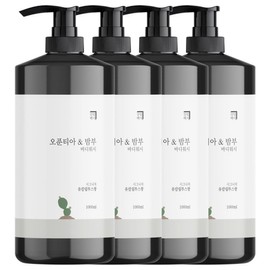 Salim White Paper Opuntia & Bamboo Body Wash Eucalyptus Fragrance, 1L, 4 Pieces / 살림백서 오푼티아 앤 밤부 바디워시 유칼립투스향, 1L, 4개