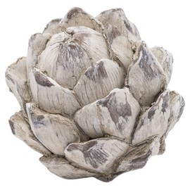 Antique White Distressed Ceramic Vintage Decorative Artichoke | 9cm Diameter | New Home Gift | Birthday Present