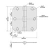 Haidms 48 Pack Matte Black Door Hinges No Squeak 3.5