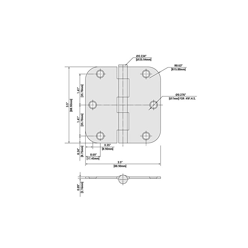 Haidms 48 Pack Matte Black Door Hinges No Squeak 3.5