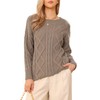 Allegra K Oversized Sweaters for Women's Crewneck Fall Chunky Cable