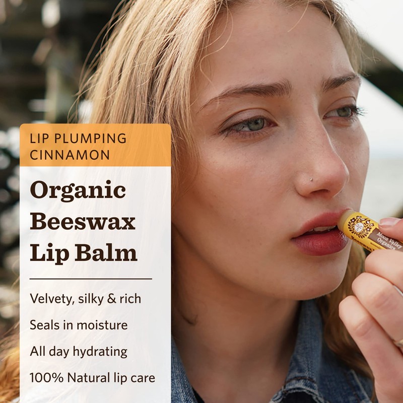 Moon Valley Organics Beeswax Lip Balm for Moisturizing Lips and