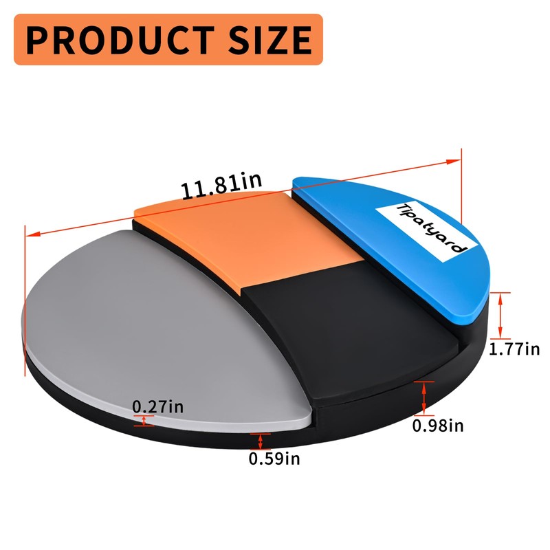 Tipatyard Drum Practice Pad, Drum Pad 12 Inch Silent Practice