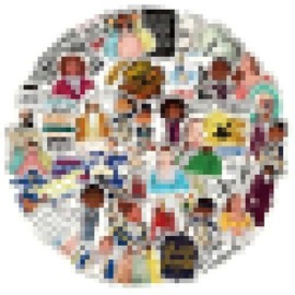 BigVivi 52Pcs Musical Vinyl Stickers