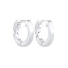 Diamore Basic Women's Creole Diamond Earrings, (0.04 ct), 925 Sterling