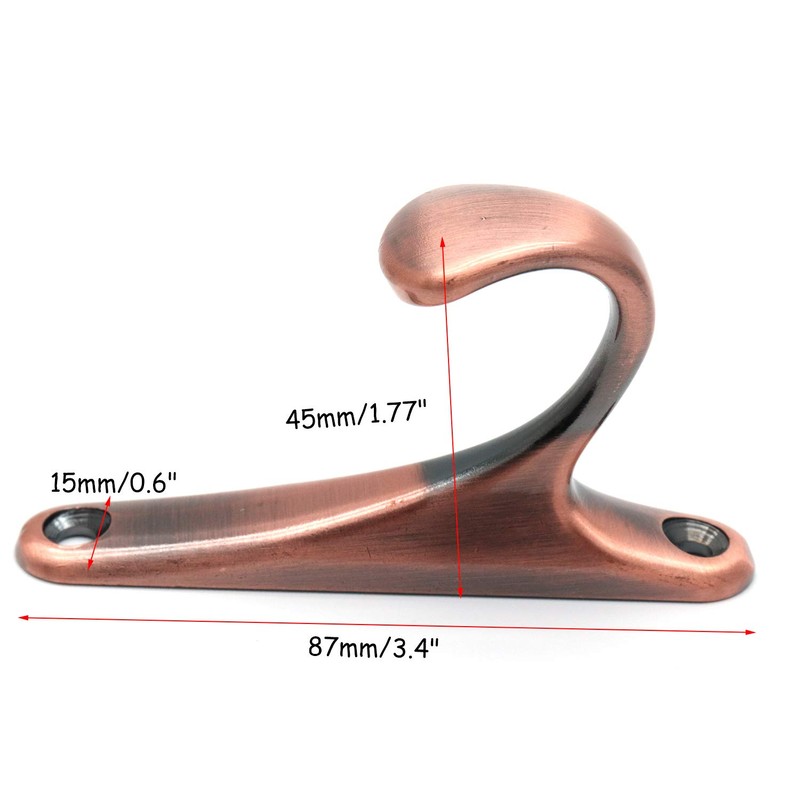 Rannb Single Hook Robe Towel Coat Wall Mounted Hook Red