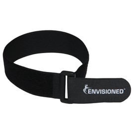 Reusable Cinch Straps 1.5" x 40" - 6 Pack, Multipurpose Strong Gripping, Quality Hook and Loop Securing Straps (Black)