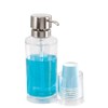 iDesign Mouthwash Dispenser Pump with Attached Paper Cup Holder Caddy,