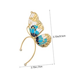 Baluue Chic Butterfly Wing Ear Cuff Clip Elegant Decorative Accessory for Unpierced Ears for Costumes and Special Occasions for Women