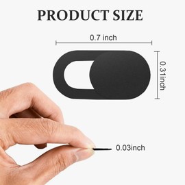 8 Pcs Laptop Camera Cover Slide,Ultra Thin Design Web Camera Cover Slide,Webcam Cover Slide,Webcam Cover Slider,Camera Blocker Slider for Laptop,Desktop,PC,Tablet,Smartphone(Black)