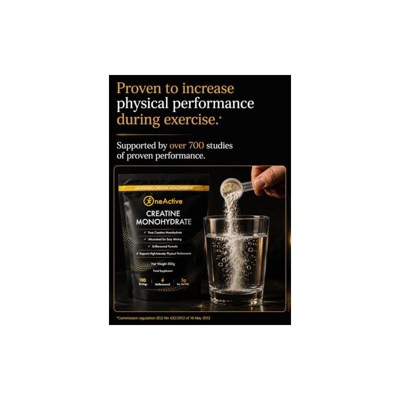 Creatine Monohydrate Powder 500g – 100 Servings – 100% Pure
