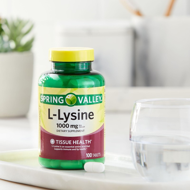 L-Lysine 1000mg Tablets – Essential Amino Acid for Immune Support,